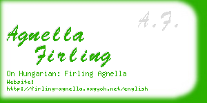 agnella firling business card